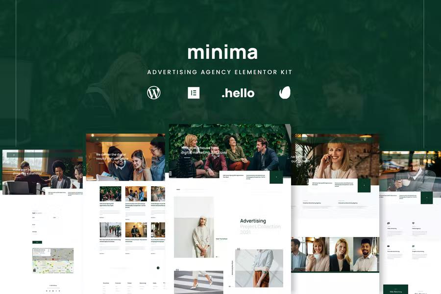 MINIMA – ADVERTISING & BUSINESS AGENCY ELEMENTOR TEMPLATE KIT